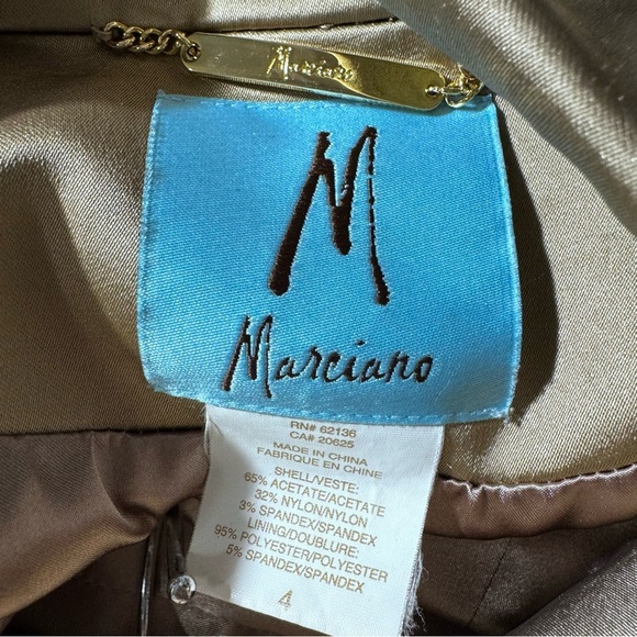 Marciano Fitted Champagne Gold Blazer Size 4 - Picture 9 of 10